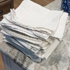 Classic White Cotton dinner napkins